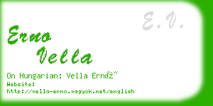 erno vella business card